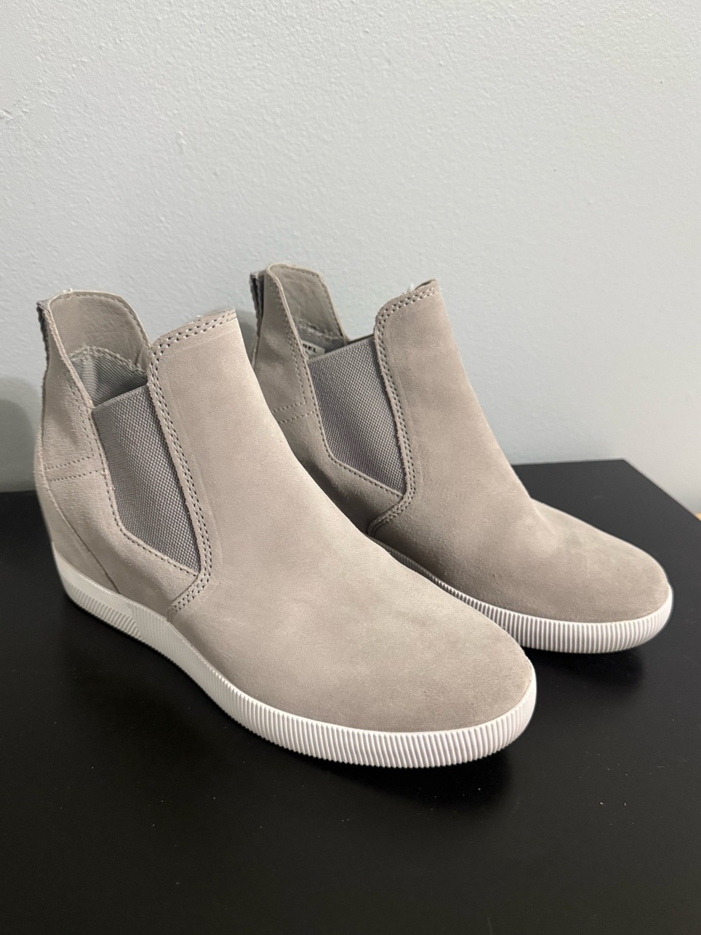 Sorel Gray Wedge Booties